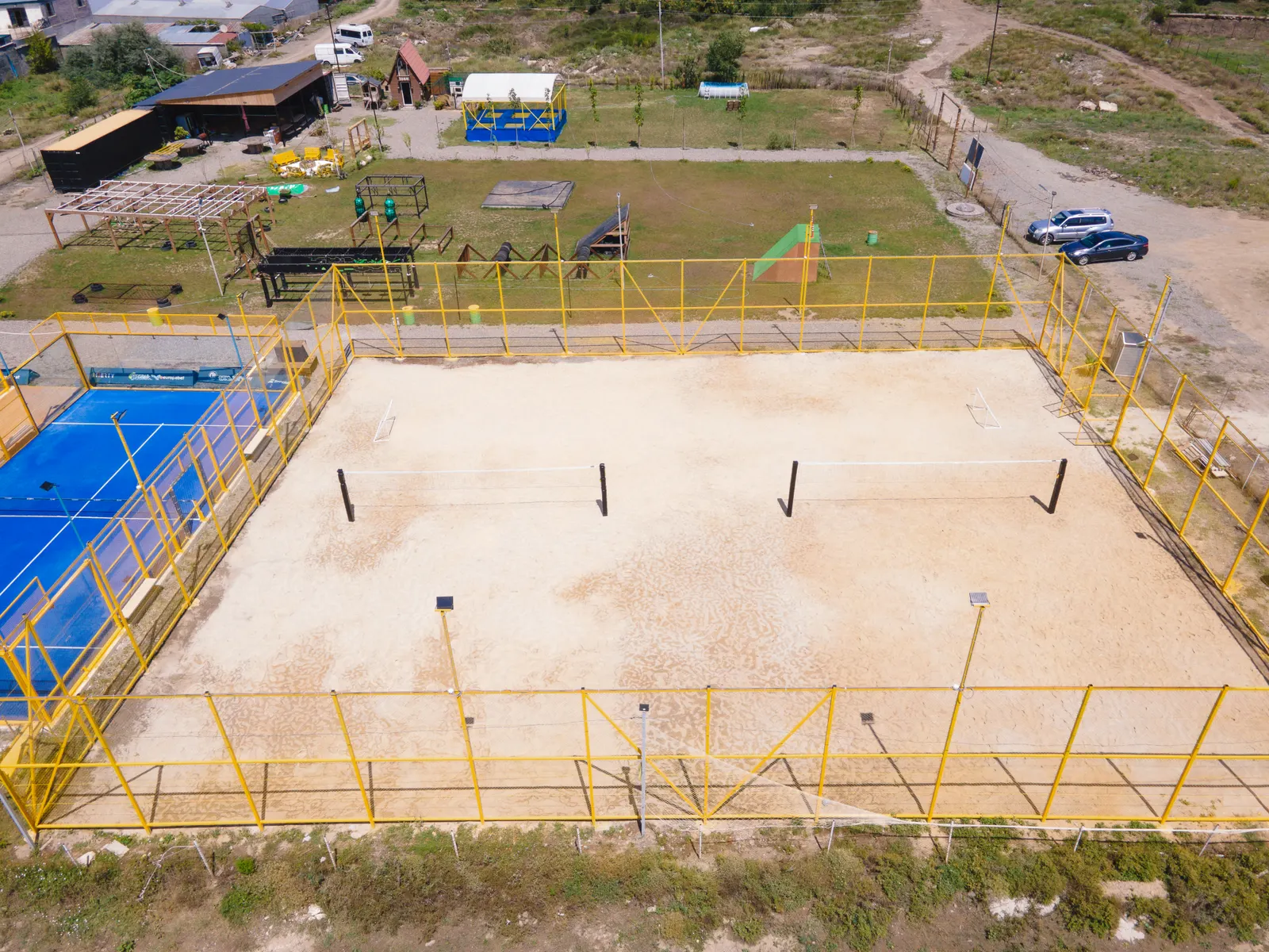 Beach volleyball and padel courts at Sports Park